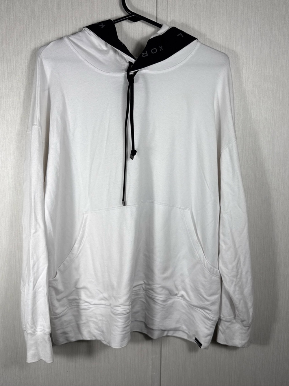 Women's Koral Spry Hoodie White LS Oversized Knit Logo See Measurements